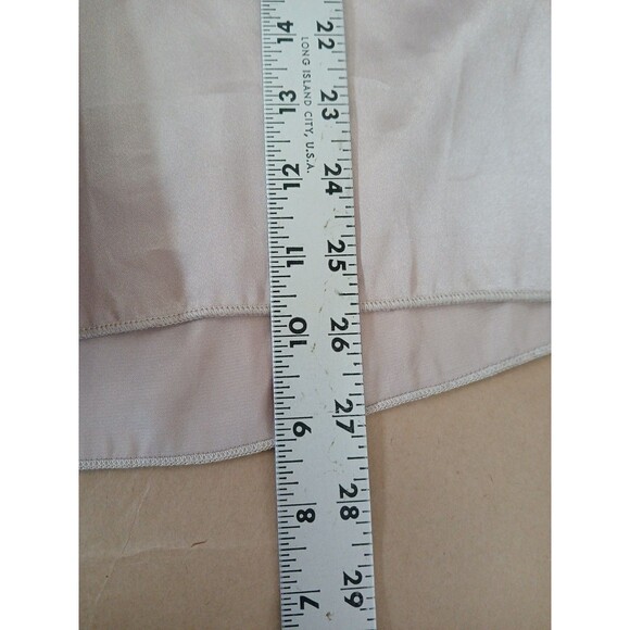 Nicole Miller Satin Shell Top Womens XL Champagne Cap Sleeve Relaxed Elegant - Picture 3 of 6